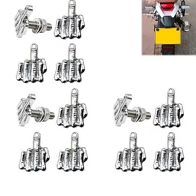 Buy Funny Metal Finger Bolt - Personalized Motorcycle License Plate Bolts Stainless • 9.66$