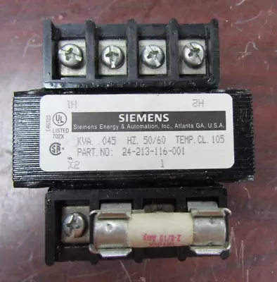 Buy 😃 Siemens  45 Va Transfromers 50/60 Hz 200h V To 24 Lv 24-213-116-001 • 39.99$
