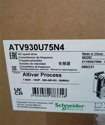 Buy ATV930U75N4 NEW SCHNEIDER ATV930U75N4 380-480v 7.5kw Frequency Converter • 801.89$