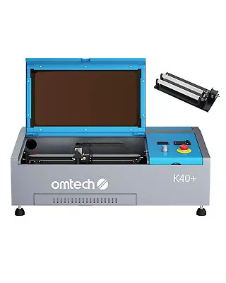 Buy OMTech 40W CO2 Laser Engraver 8 X12  K40+ Laser Engraving Machine W/ Rotary Axis • 659.99$