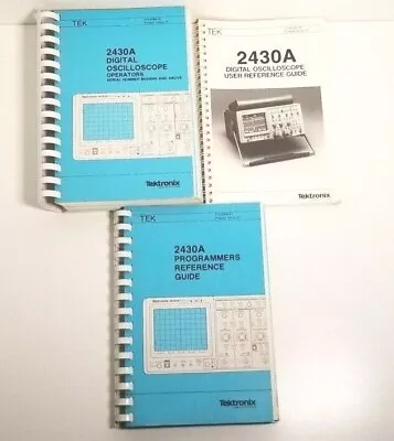 Buy Tektronix 2430A Digital Oscilloscope Manual Lot (3) Operators Programmers Users • 59.95$