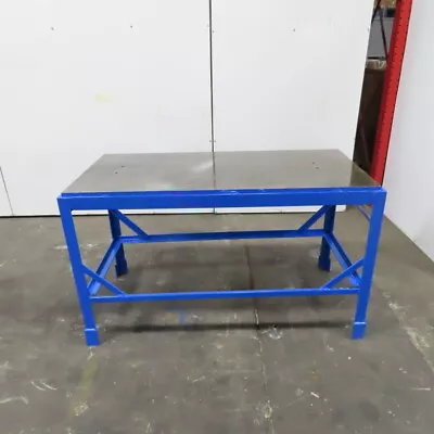Buy 55-3/8x26x33-1/2 H  Steel Top Welding Assembly Fabrication Bench Table 3 Thick • 1,267.49$