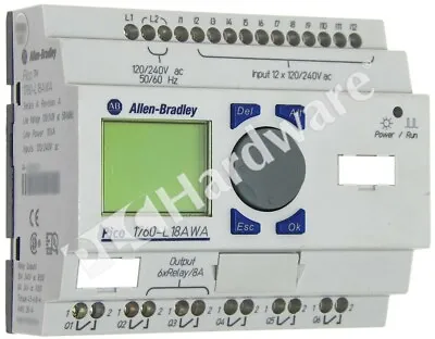 Buy Allen Bradley 1760-L18AWA /A Pico Controller 120/240V 12 Digital In 6 Relay Out • 695.51$