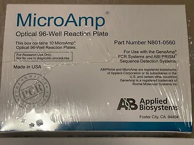 Buy NEW! - APPLIED BIOSYSTEMS MicroAmp Optical 96-Well PCR Reaction Plates N8010560 • 50$