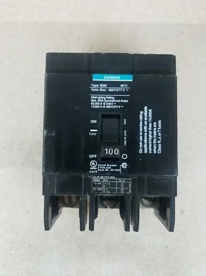 Buy Siemens BQD3100 3 Pole 100 AMP Type BQD Circuit Breaker • 247.49$