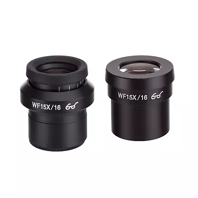Buy AmScope Pair Of Extreme Widefield 15X Eyepieces (30mm) With One Focusable • 78.99$