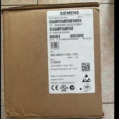 Buy New Siemens 6SE6440-2UD23-0BA1 MICROMASTER440 Without Filter 6SE6 440-2UD23-0BA1 • 400$