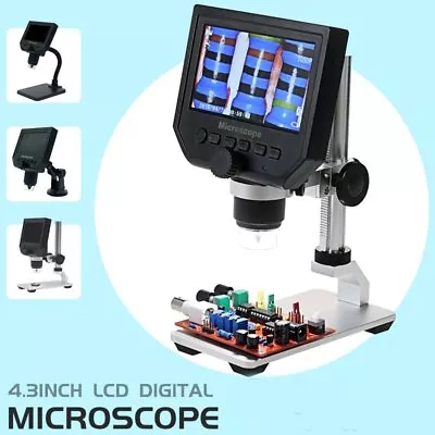 Buy Portable 4.3  1080P 600X LCD Monitor Electronic Digital Microscope LED Magnifier • 39.99$