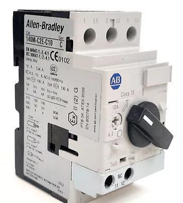 Buy Allen Bradley 140M-C2E-C10 Motor Protection Circuit-Breaker 6.3-10A • 49$
