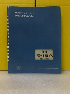 Buy Tektronix Type 545A Oscilloscope Instruction Manual • 29.99$
