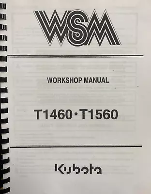 Buy 1460 1560 1760 Lawn Mower Service Technical Workshop Manual Kubota T1460 T1560  • 27$