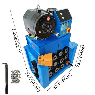 Buy 220V 0.55 -2.72  Vertical High Pressure Hydraulic Hose Crimping Machine • 4,820.40$