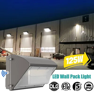 Buy 125W LED Wall Pack Commercial Industrial Light Outdoor Warehouse Lamp 100-277vAC • 78.54$