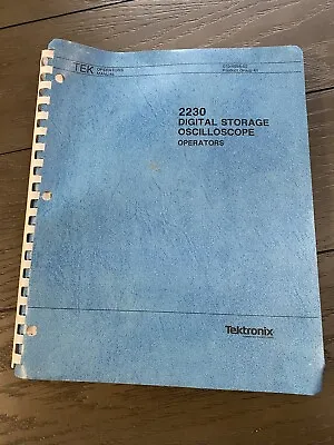 Buy Tektronix 2230 Digital Storage Oscilloscope Operators Manual • 28$
