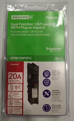 Buy Schneider Electric HOM120PDFC Combination Arc Fault Circuit Interrupter • 37.95$