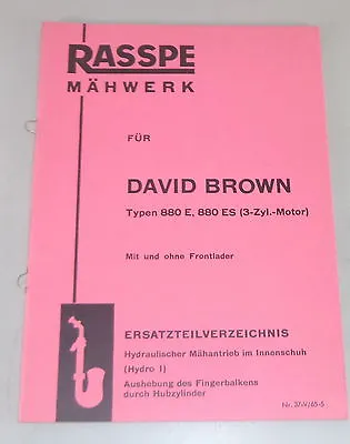 Buy Parts Catalog Rasspe Mower For David Brown Tractor Stand 05/1965 • 16.06$