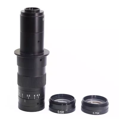 Buy High Work Distance 180X C-Mount Industry Microscope Camera 0.5 0.75X Barlow Lens • 89.99$