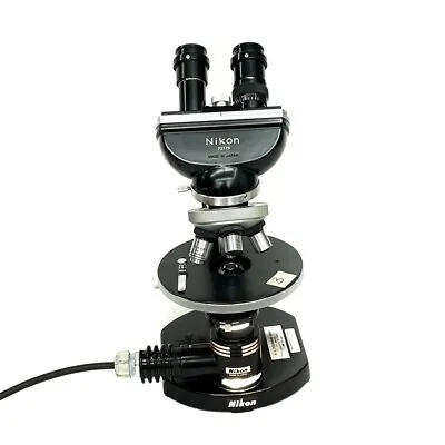Buy Vintage Nikon Compound Binocular Microscope W/ Illuminating Lamp Attachment • 320$
