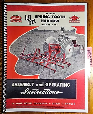 Buy Ford Dearborn 11-10 11-11 Spring Tooth Harrow Owner Operator's & Assembly Manual • 15.99$