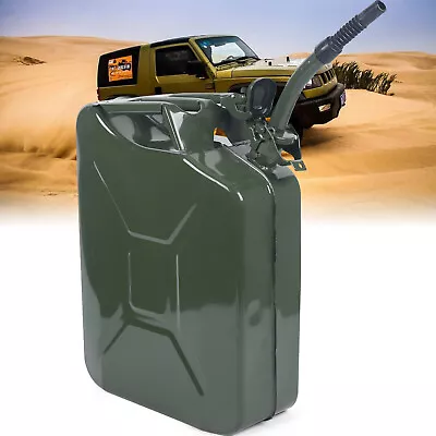 Buy 5-Gallon Gasoline Tank Fuel Can Diesel Container Green W/ Oil-out Steel NEW • 37.90$