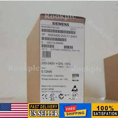 Buy New Siemens 6SE6 420-2UC11-2AA1 6SE6420-2UC11-2AA1 MICROMASTER420 Without Filter • 335.99$