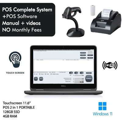 Buy POS Touch Screen Cash Register Express Retail Point Of Sale Windows 11 Clearance • 399$