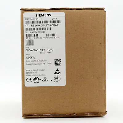 Buy New Siemens 6SE6440-2UD24-0BA1 6SE6 440-2UD24-0BA1 MICROMASTER440 Without Filter • 451.30$