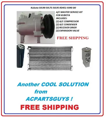 Buy New Condenser Compressor Service Kit For Kubota SVL90 SVL75 SVL95 RD451-9390 SKI • 864.99$
