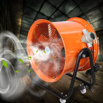 Buy 16 Inch Explosion-proof Axial Fan Pipe Spray Booth Paint Fumes Exhaust Fan 110V • 329$