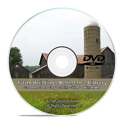 Buy Farm Buildings, Barns, Cottage, Cabin, Poultry, Windmill, Silo, Dairy CD DVD V76 • 7.99$