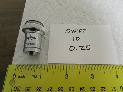 Buy Swift Microscope Objective Lens  10X 0.25 • 7.95$