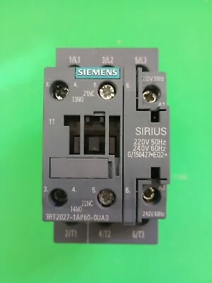 Buy Siemens Sirius 3RT2027-1AP60-0UA0 NEMA Contactor 3RT20271AP600UA0 **Fast Ship** • 99.99$