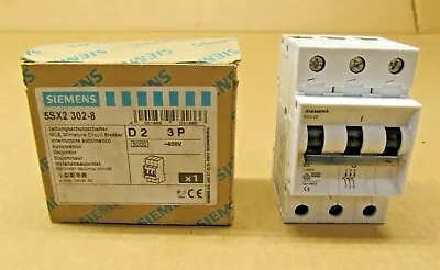 Buy 1 New Siemens 5sx2 302-8 Circuit Breaker 2 Amp 2a 3p 400v D-curve (12 Available) • 16.50$