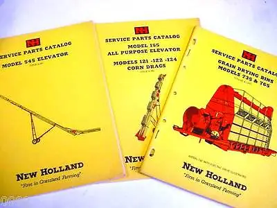 Buy New Holland 735 & 765 Grain Drying Bins & 121, 122, 124 & 545 Elevator Manuals • 20$
