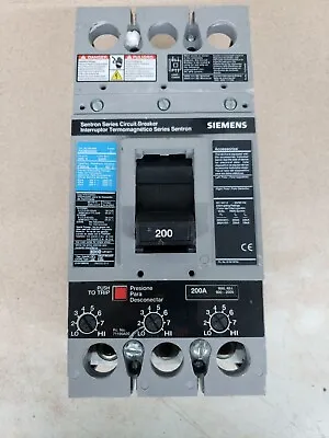 Buy Siemens FXD63B200 Molded Case Circuit Breaker ~ 200 Amp CLEAN 1 Year Warranty • 369.29$