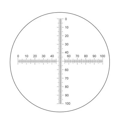 Buy Microscope Eyepiece Micrometer Scale Slide Calibration Graticule Cross Ruler • 14.27$