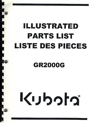 Buy Kubota Original Gr2000g Lawn Tractors Parts Manual   • 42.95$