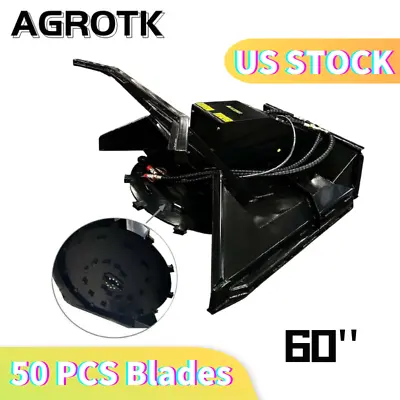 Buy Agrotk Skid Steer Forestry Disc Mulcher 60  50 PCS Blades HIGH FLOW • 8,629$