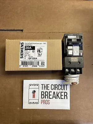 Buy New Circuit Breaker Siemens QF220 QF220A 20 Amp 2 Pole 120/240V Free Shipping • 235$