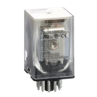 Buy Schneider Electric, 8501KPR13V20, Plug In Relay, Type KP, Tubular - NEW IN BOX • 47.99$