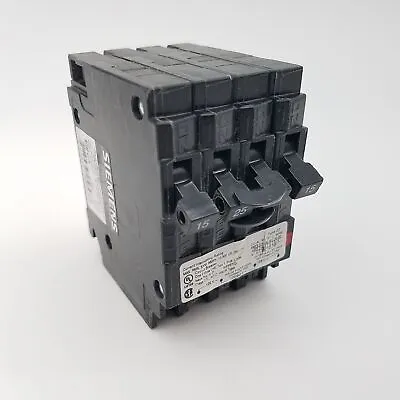 Buy Siemens Q21525CT 25A Double 15A Single-Pole Type QT Triplex Circuit Breaker • 40$