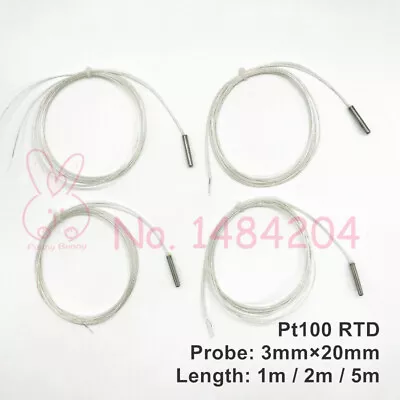 Buy Temperature Sensor 2 Wire Mini Rtd Probe 3mm * 20mm  -40~200 Degree Celsius... • 13.99$