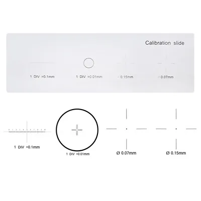 Buy Corss Dot 0.01MM Microscope Stage Micrometer Calibration Slide W/ 4-Scales • 8.90$
