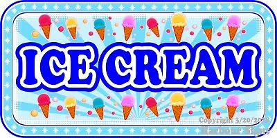 Buy ICE CREAM DECAL (CHOOSE YOUR SIZE) Cones Concession Food Truck Vinyl Sticker  • 18.99$