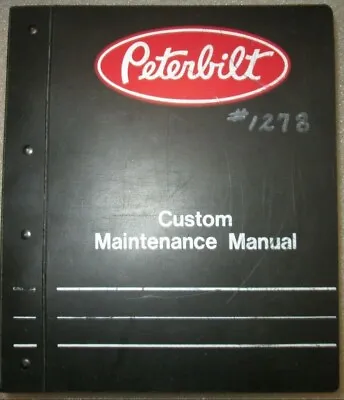 Buy PETERBILT 372 & 379 Maintenance Service Manual Genuine Factory Original OEM 1997 • 295.11$
