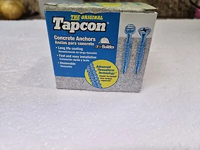 Buy Tapcon 1/4  X 3-1/4  Hex Head Concrete Anchor Screws 3161407 100 Anchors & Bit • 22.99$