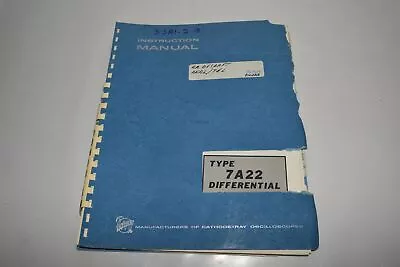 Buy Tektronix 7a22 Differential Amplifier Instruction Manual (book317) • 10$