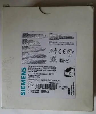 Buy 1PC Siemens 3TK2827-1BB41 3TK28271BB41 Safety Relay New In Box Fast Shipping  • 440$