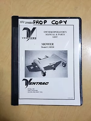 Buy Ventrac LM520 Mower Deck Owner Manual & Parts List • 22.76$