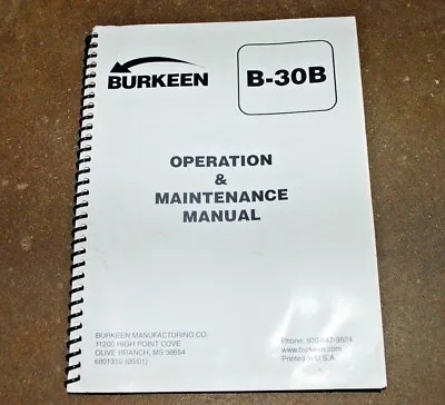 Buy BURKEEN B30B Vibratory Plow Trencher Operation Operator Manual Maintenance Owner • 40$